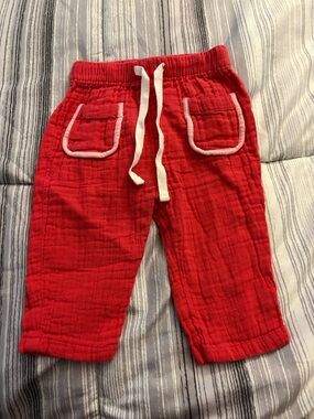 Old Navy Coral Red Baby/Toddler Drawstring Pants